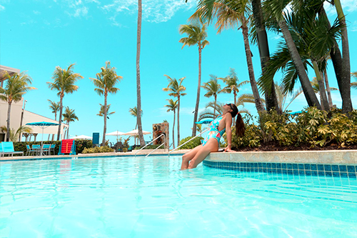 courtyard isla verde beach resort puerto rico tropical travel