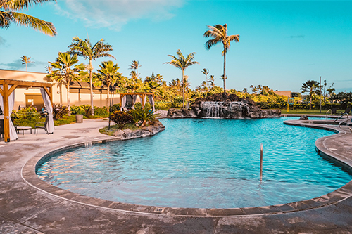 courtyard oahu north shore hawaii tropical travel