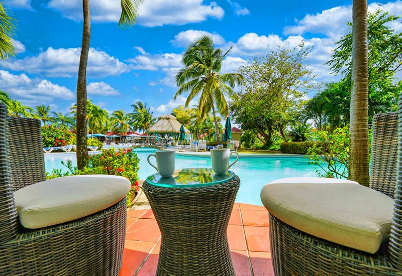 funnest caribbean resorts with swim-up suites coco palm resort saint lucia travel tips