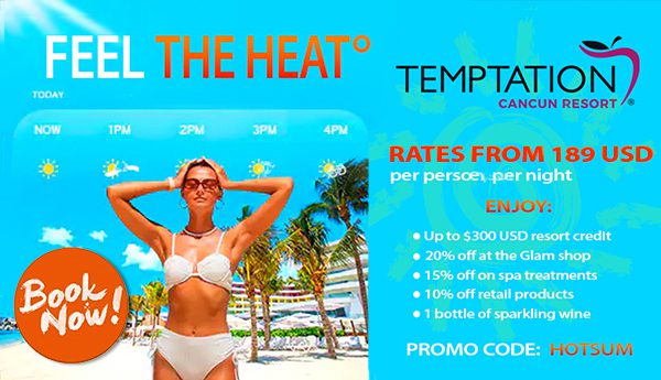 temptation cancun resort feel the heat mexico adult getaway deals